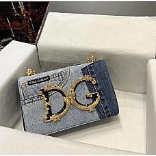 Dolce & Gabbana Mini DG Girls Patchwork-Denim Crossbody Bag