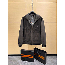 ZEGNA Suede Hooded Jacket