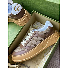 Gucci Monogrammed Coated-Canvas and Leather Sneaker