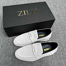 ZILLI Perforated Leather Loafers