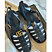 Gucci Black Rubber Buckle Strap Sandals