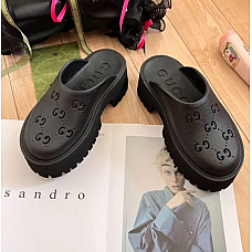 Gucci Perforated Rubber Croc Clog