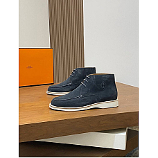 Hermès Line Derby Shoe in Suede Calfskin