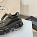 Prada Monolith Brushed Leather Lace-Up Shoe