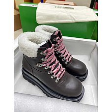 Bottega Veneta Lug Hiking Lace-Up Shoes in Fondant Leather