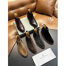 Brunello Cucinelli Men's Calfskin Chelsea Boots