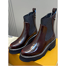 Louis Vuitton Beaubourg Ankle Boots (Glazed Calf Leather)