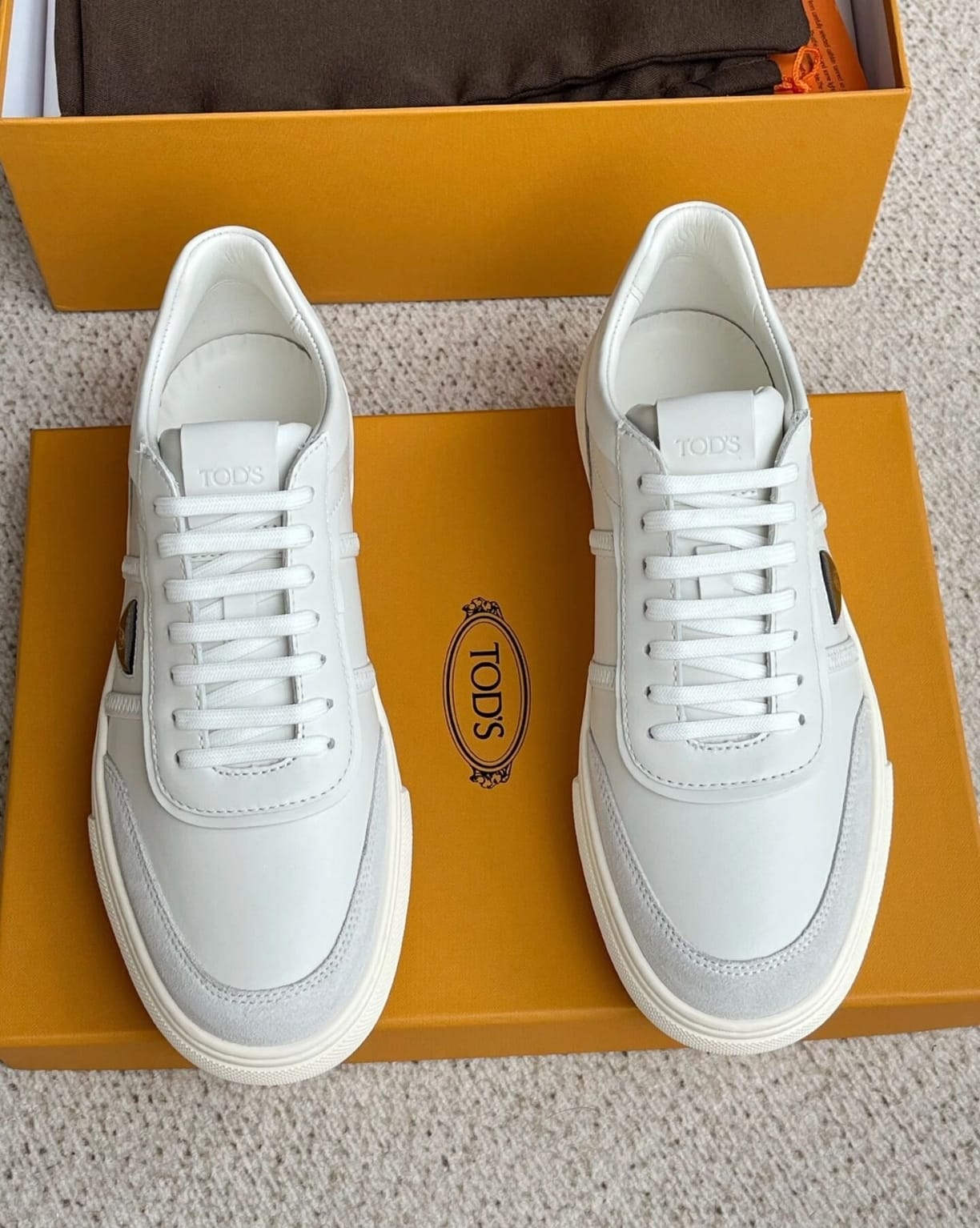 tod’s automobili lamborghini panelled leather sneakers tod’s automobili lamborghini panelled leather sneakers