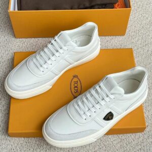 tod’s automobili lamborghini panelled leather sneakers