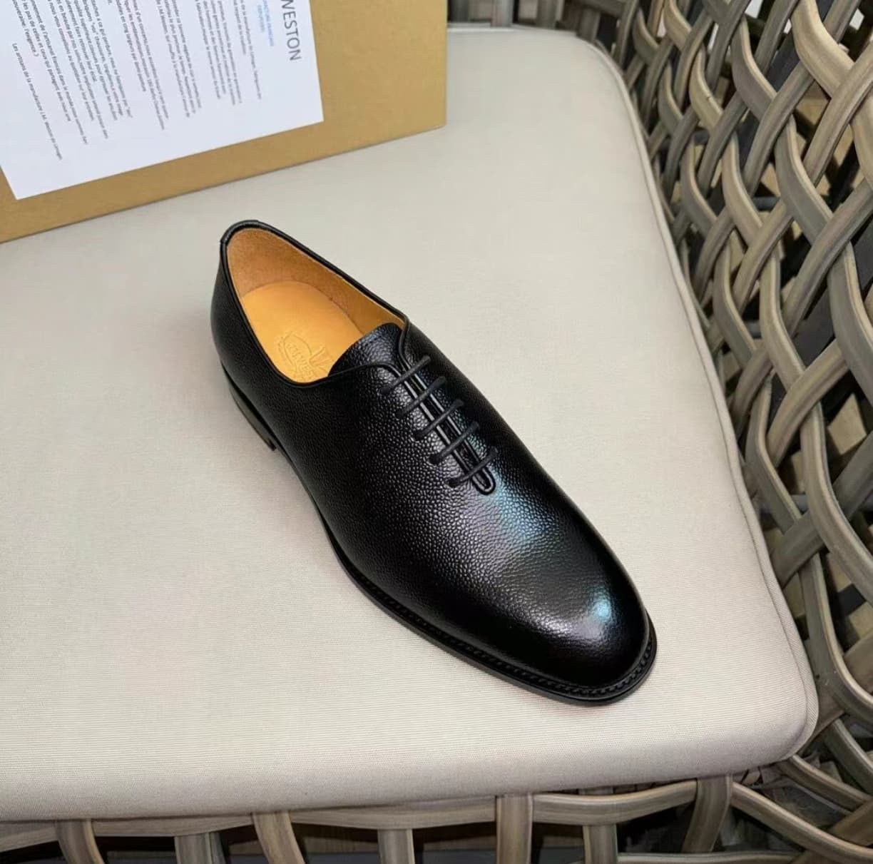 j.m. weston black leather derby shoes j.m. weston black leather derby shoes