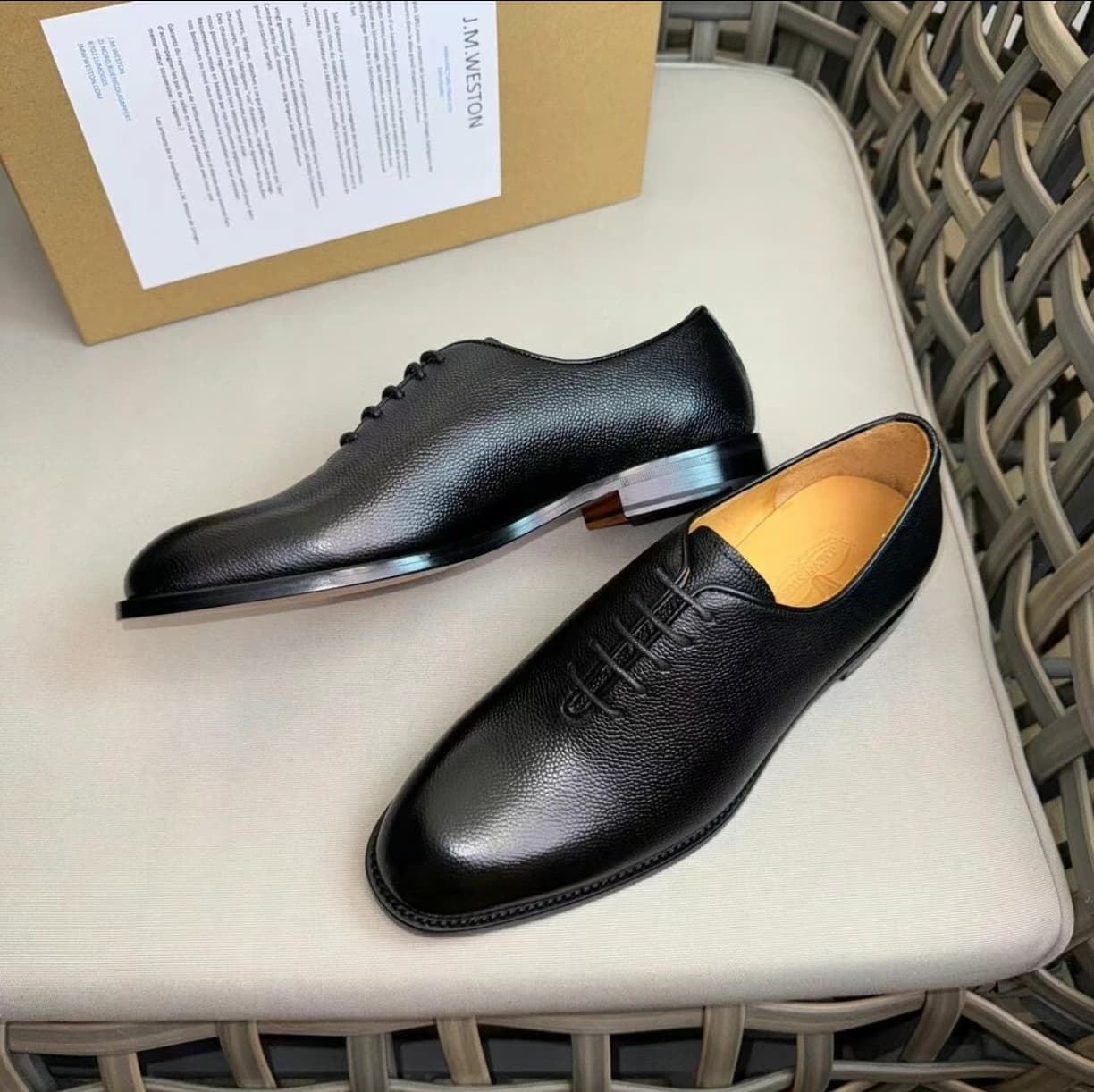 j.m. weston black leather derby shoes j.m. weston black leather derby shoes