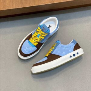 louis vuitton rivoli sneakers blue and brown
