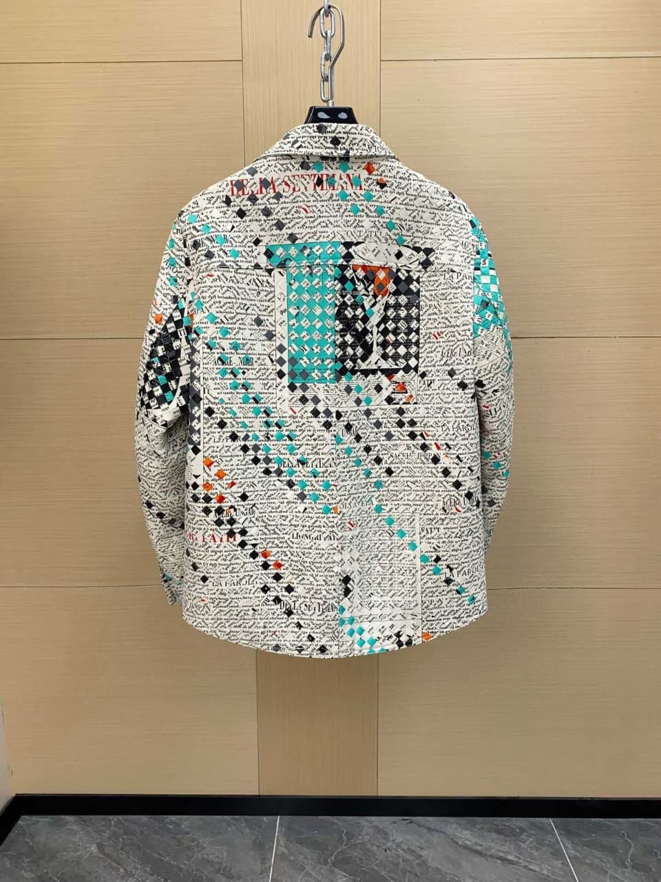 bottega veneta printed intrecciato leather shirt bottega veneta printed intrecciato leather shirt