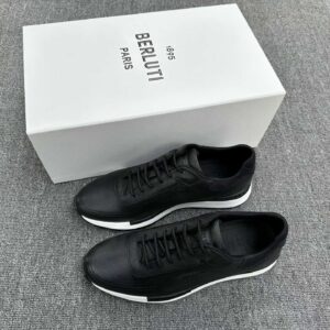 berluti fast track leather sneakers