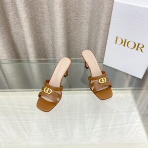 dior mercer round strapped heels