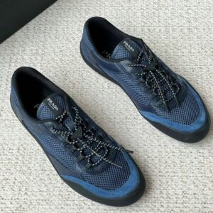 prada speedrock leather and mesh fabric sneakers