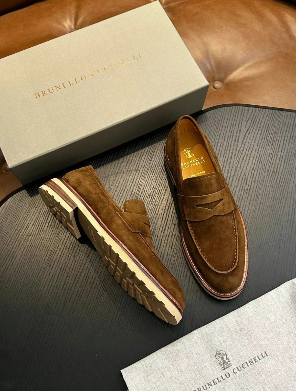 brunello cucinelli suede penny loafers brunello cucinelli suede penny loafers
