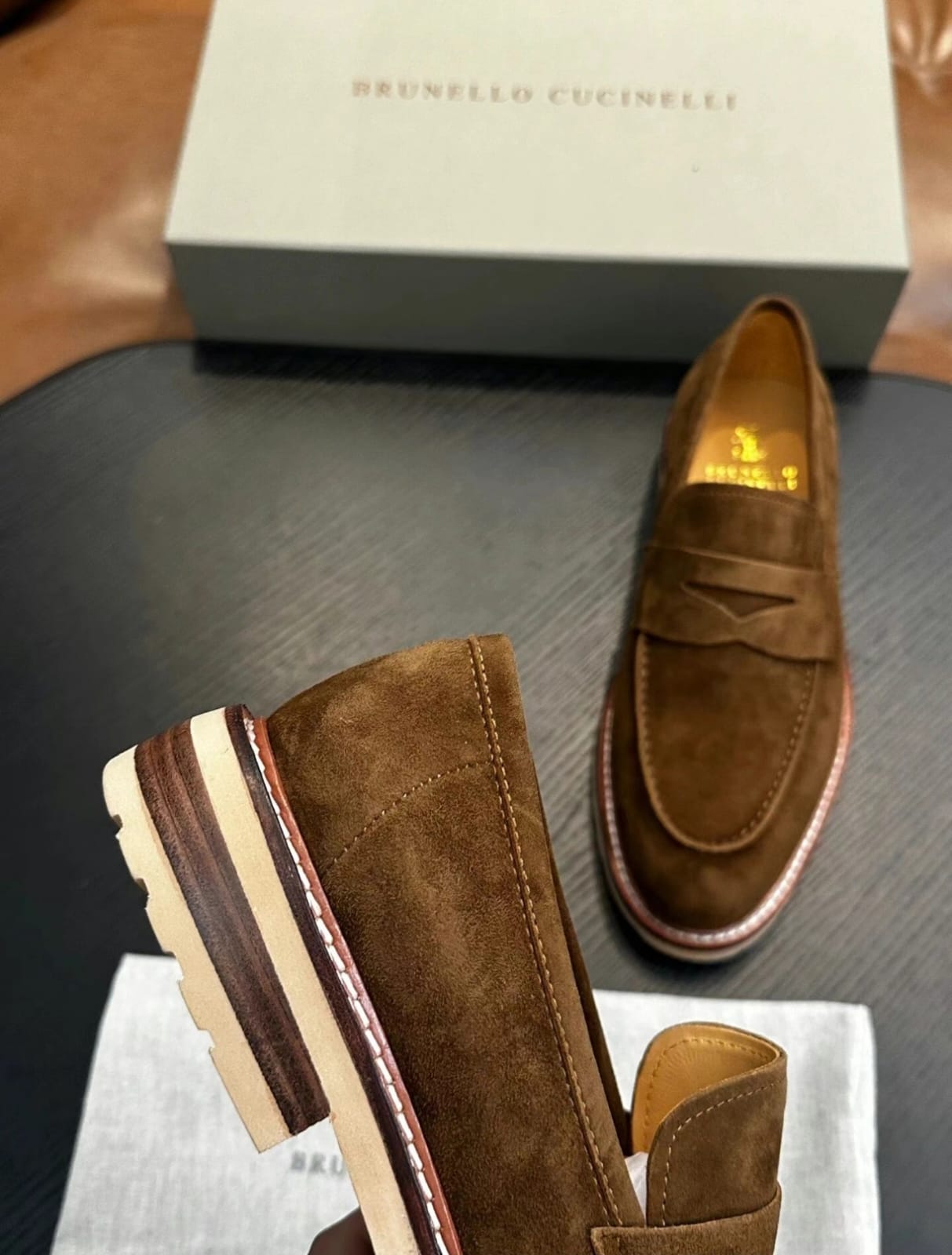 brunello cucinelli suede penny loafers brunello cucinelli suede penny loafers