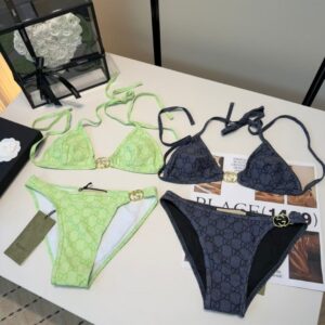gucci printed gg stretch jersey bikini