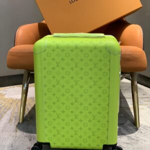 louis vuitton horizon 55 rolling suitcase – neon green monogram canvas