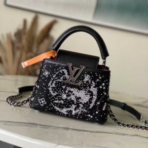 louis vuitton capucines mini crystal embroidery bag